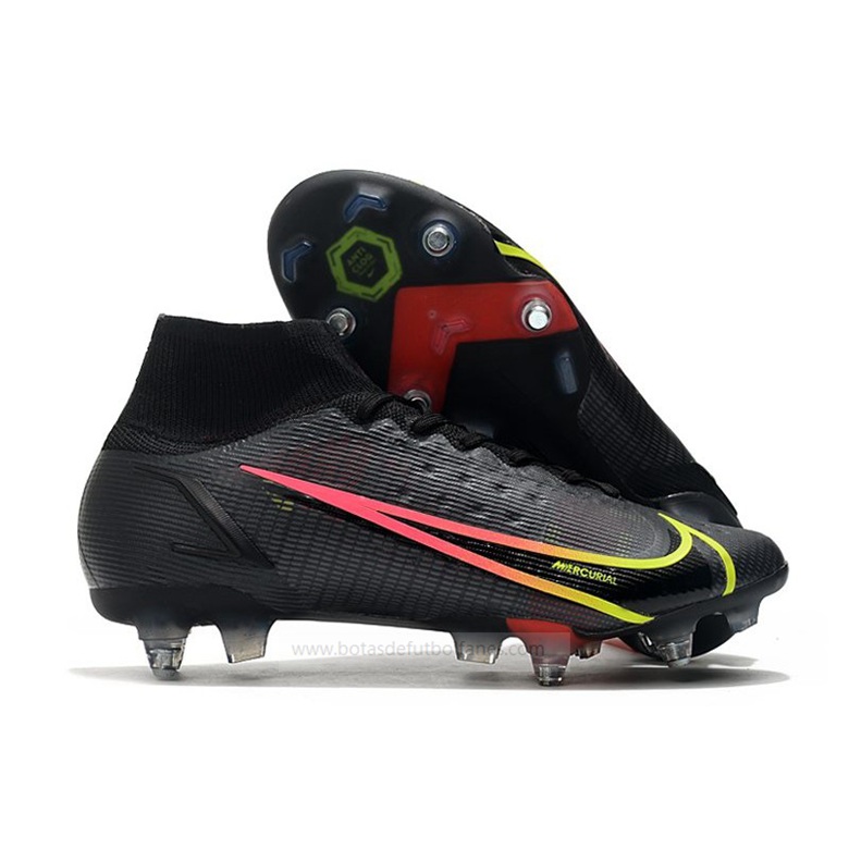 Nike Mercurial Superfly Elite SG PRO AC Negro x Prisma Negro Amarillo Rojo